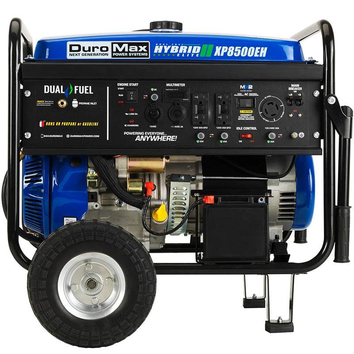 DuroMax XP8500EH portable generator featuring dual fuel versatility for convenient, quality power supply