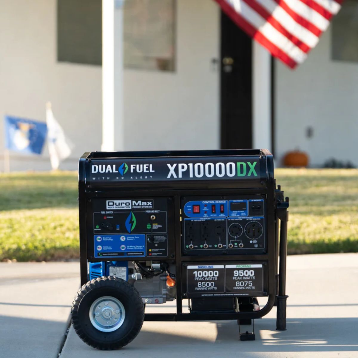 DuroMax XO10000DX  at the frontyard