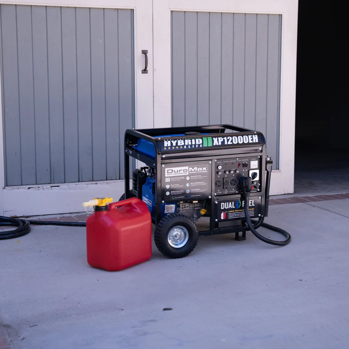 DuroMax XP12000EH with reserve gasoline fuel