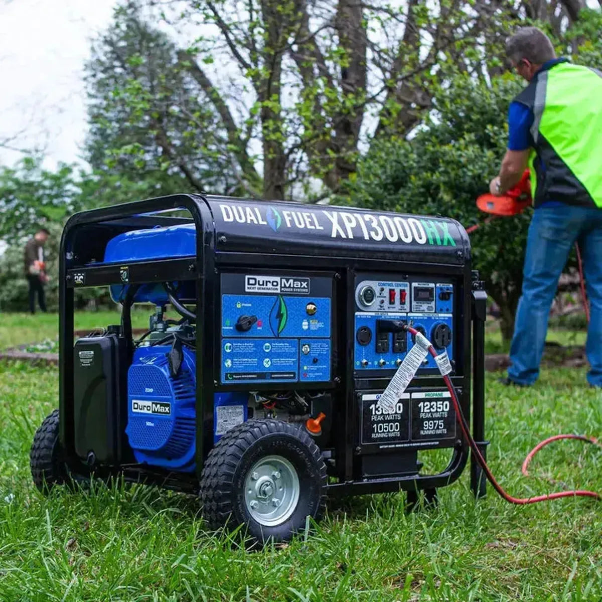DuroMax XP13000HX powering backyard projects