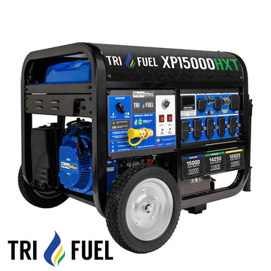 A tock image of the 15 kilowatt tri-fuel portable generator from duromax