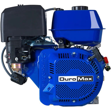 A view of the front of the DuroMax XP16HP small engine.