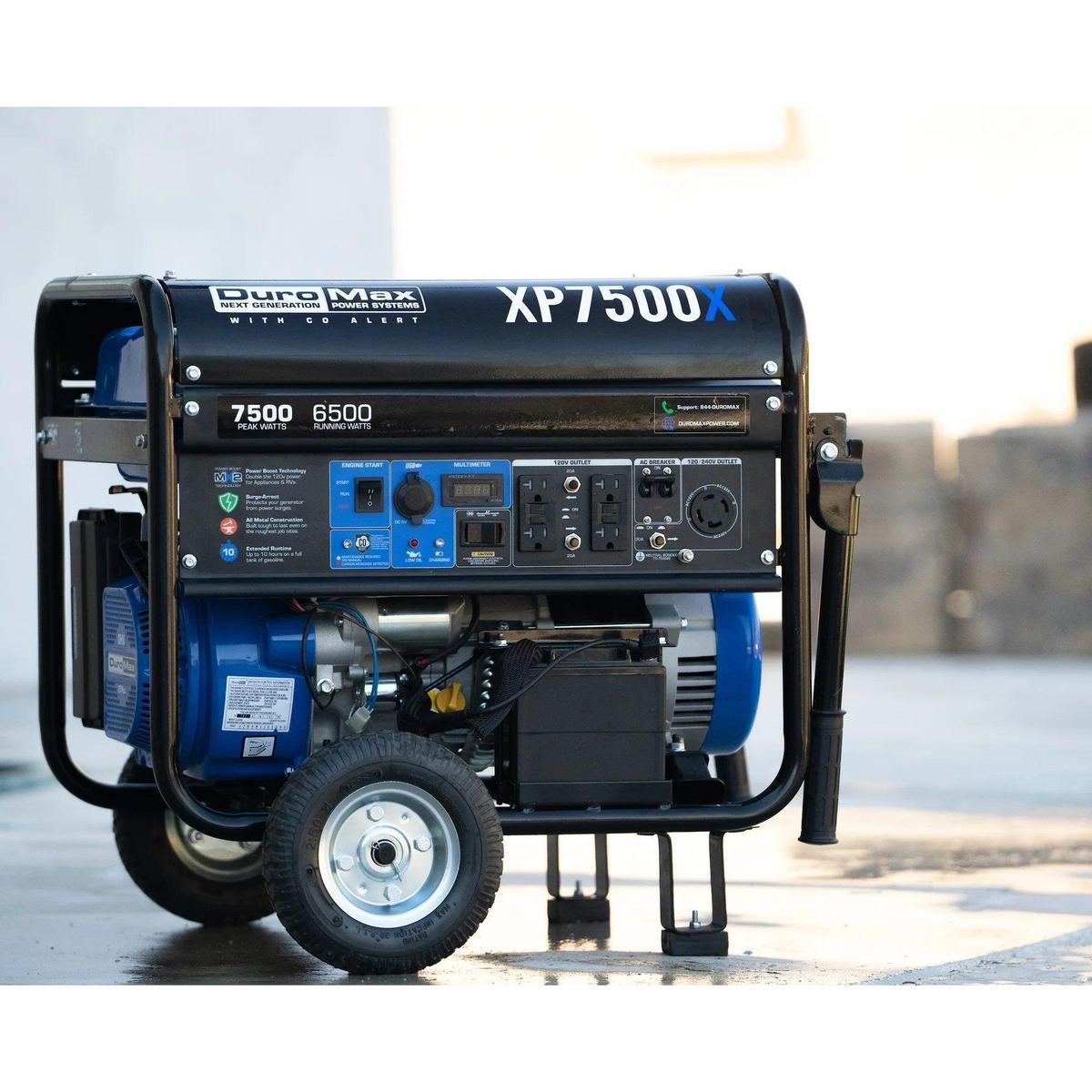 DuroMax XP7500X displaying its fully intuitive and user-friendly control panel