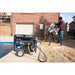 DuroMax XP7500X powering power tools at the backyard costructions