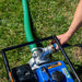 DuroMax XPH210S Water Pump Hose connected to the Inlet port and Discharge hose connected to discharge port of a DuroMax Outdoor Water Pump