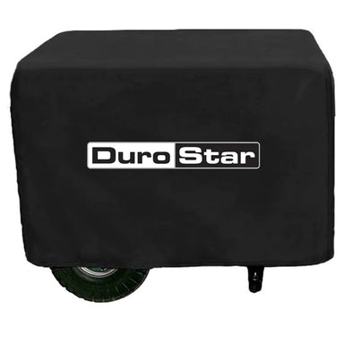 DuroMax quality generator cover in black, showcasing weather-resistant features for portable generators.