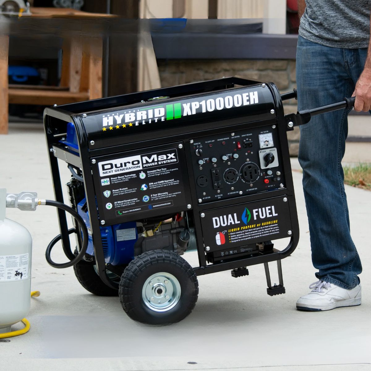 DuroMax XP10000EH 10,000-Watt Dual Fuel Portable Generator