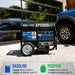 Versatile DuroMax dual fuel portable generator XP15000HX model, displayed outside with gasoline and propane options.