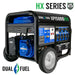 The HX Series DuroMax XP15000HX dual fuel generator with CO alert technology for enhanced safety.