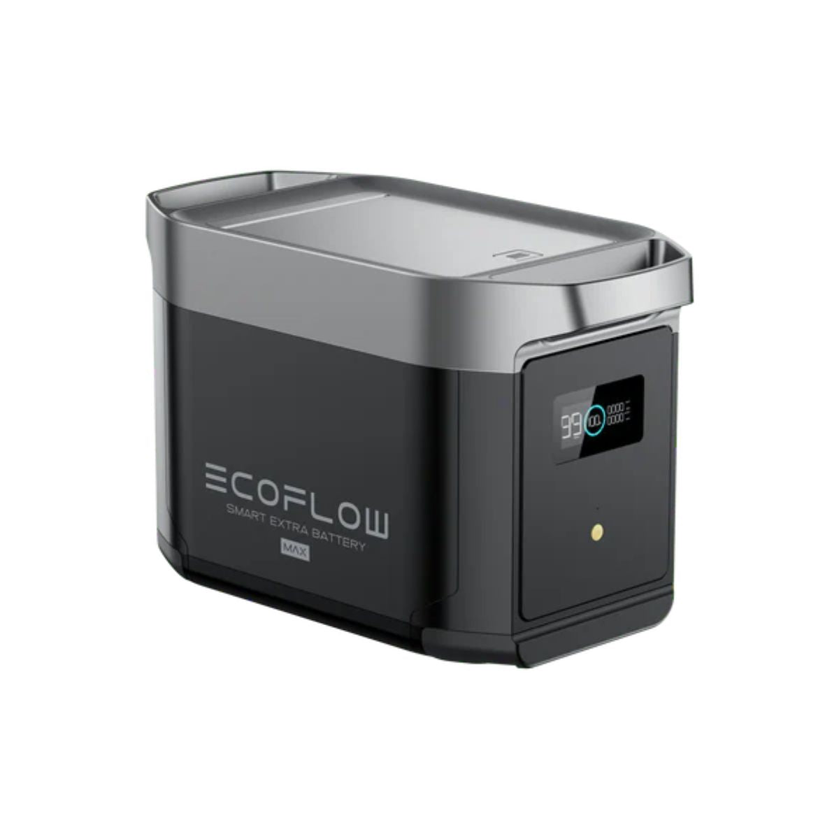 A tilted full product view of EcoFlow DELTA2000EB-US DELTA Max Smart Extra Battery