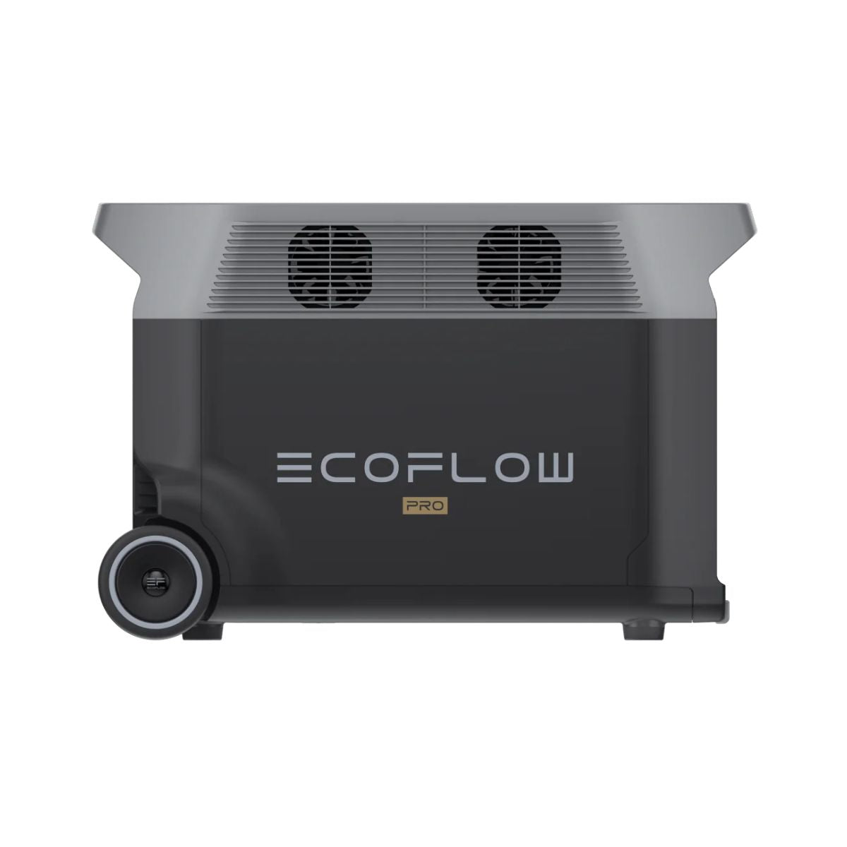 Side panel view of EcoFlow DELTA Pro Portable Power Station displaying its 2 air vents for better cooling temperature