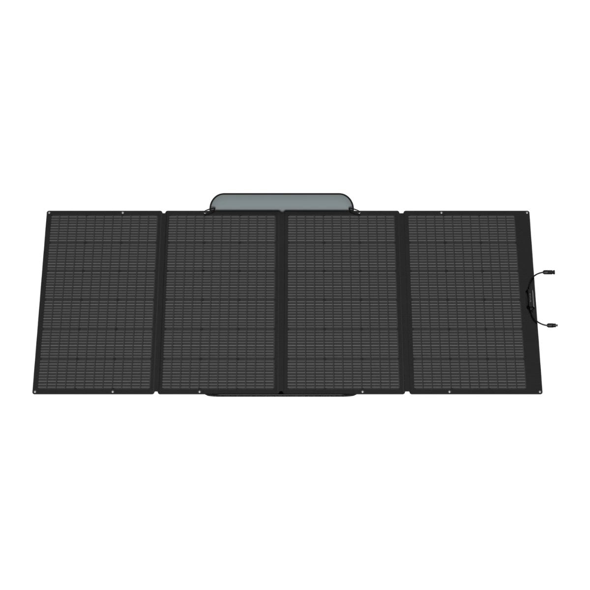 EcoFlow 400W Portable Solar Panel with its protective case serves as its stand