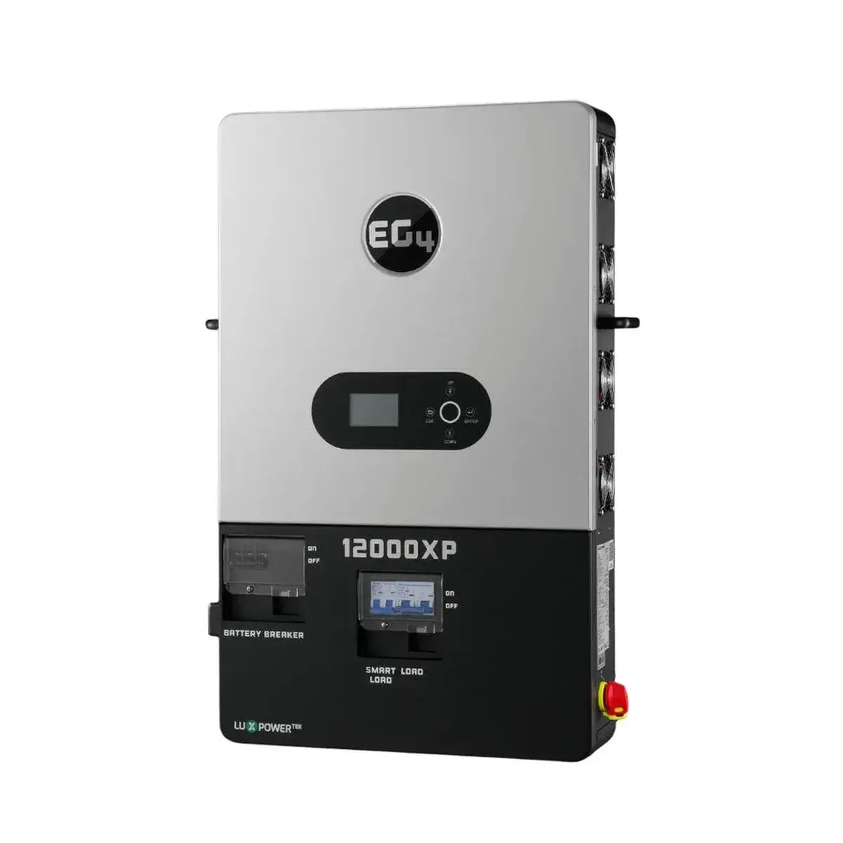 A tilted left view of the eg4 12000xp off-grid inverter