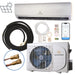 Air conditioning unit kit with components on a white background