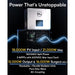 Power inverter with technical specifications on a dark background