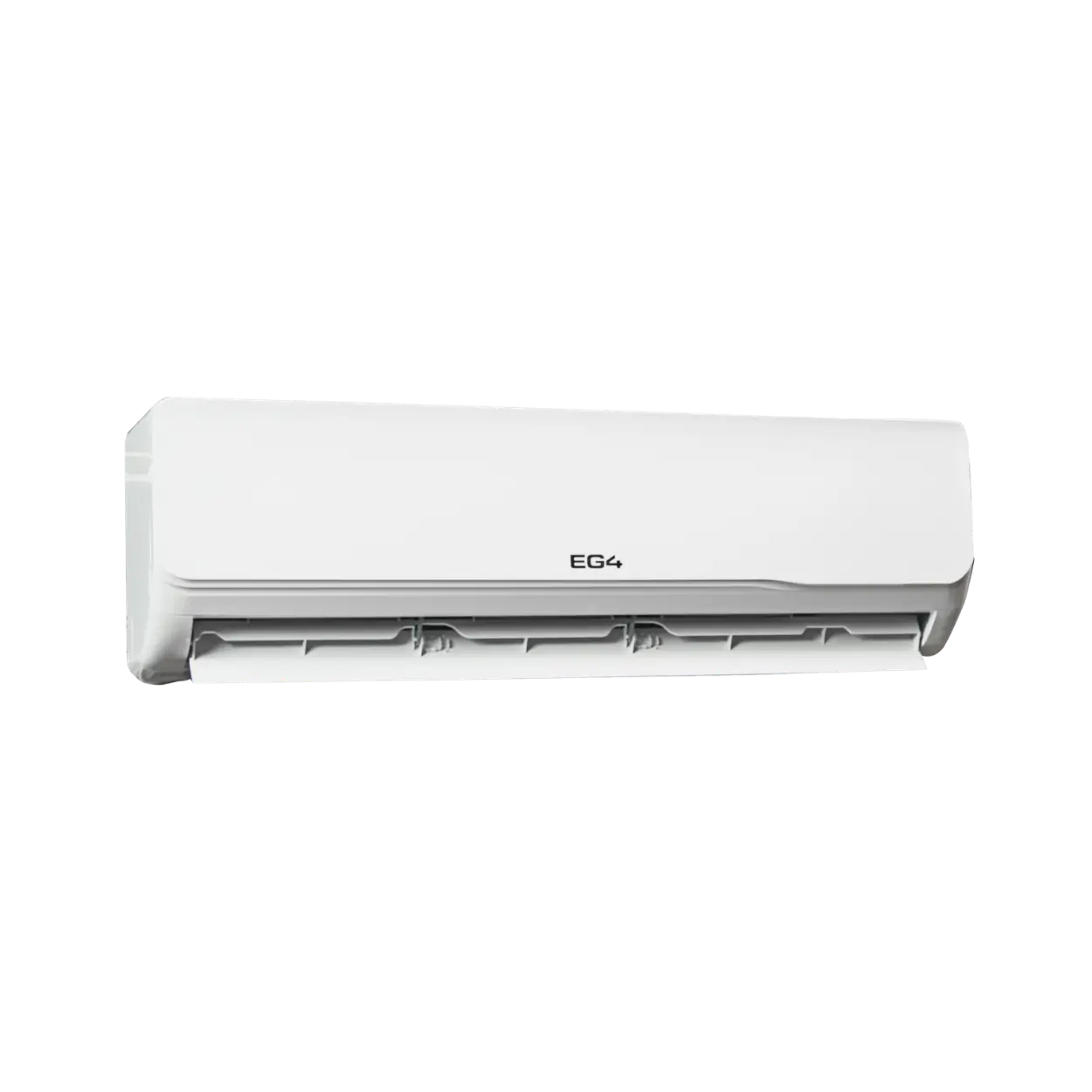 A white LG EG4 inverter split air conditioner wall-mounted indoor unit, shown from a front-facing perspective against a solid white background.