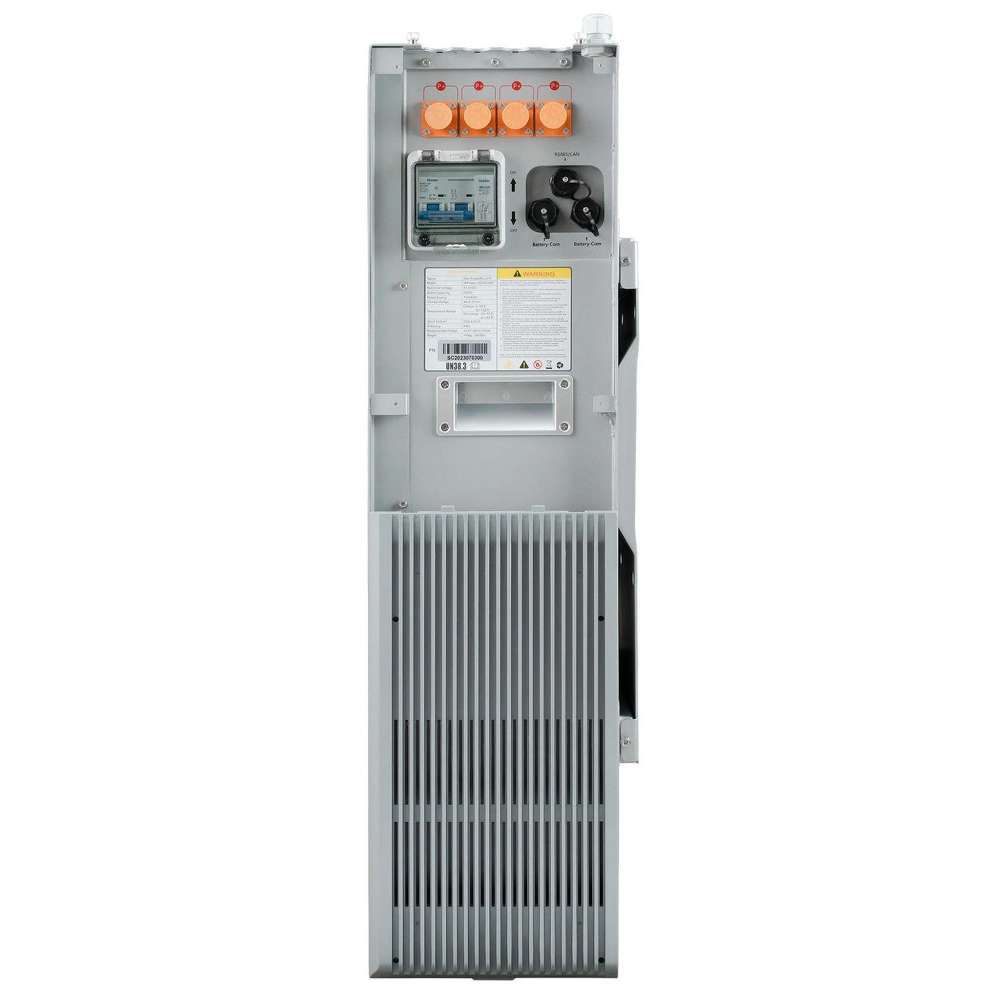 Side view of EG4 PowerPro WallMount All Weather Lithium Battery 48V 280AH - EG4LIFPOW4-48V280A displaying power connectors and control ports