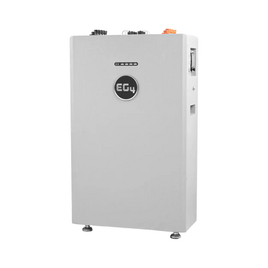 White electronic device with 'EG4' logo on a white background
