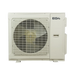 A white outdoor air conditioner heat pump outdoor condenser unit with a large fan grille and 'EG4' logo on the side, shown against a plain white background.