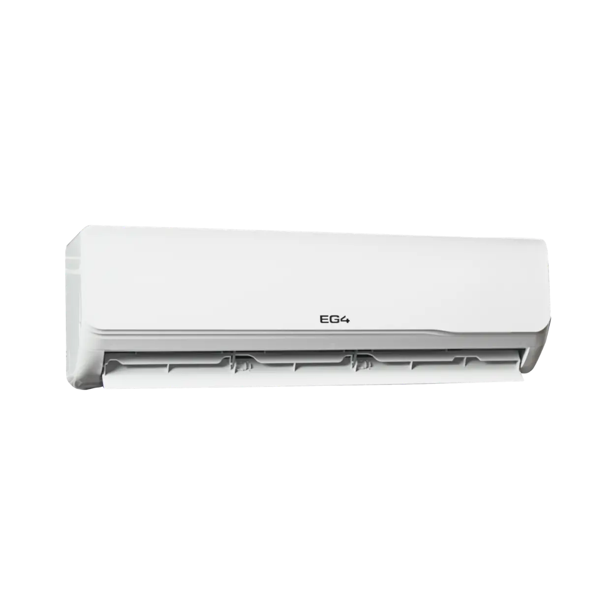 A white wall-mounted indoor air conditioner split unit with the EG4 logo printed on the front, shown against a solid white background.