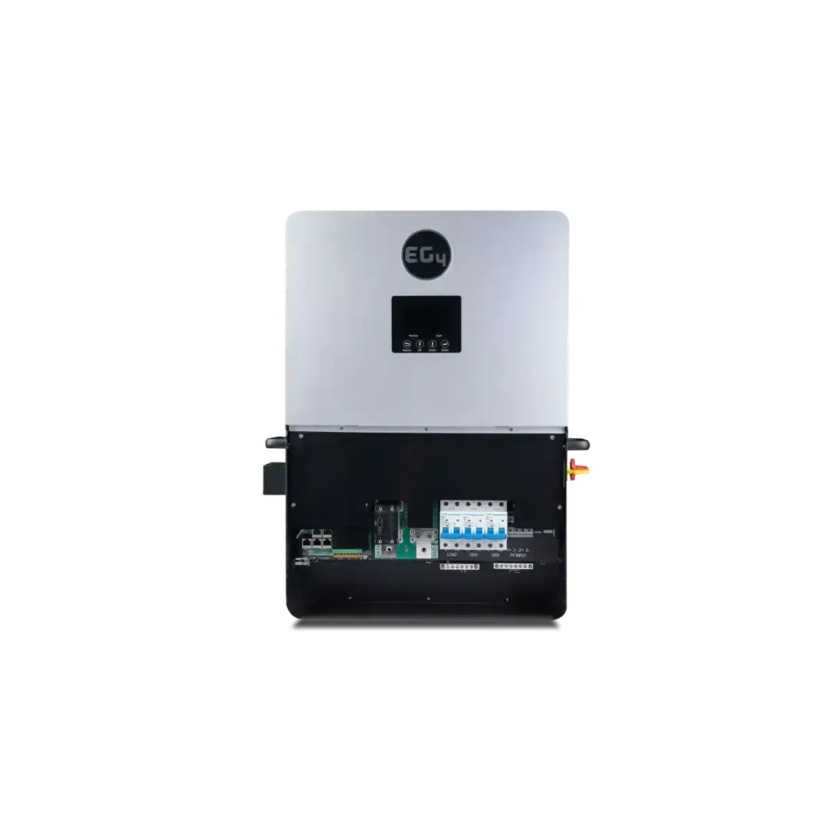 Electrical power inverter with EG4 branding on a white background
