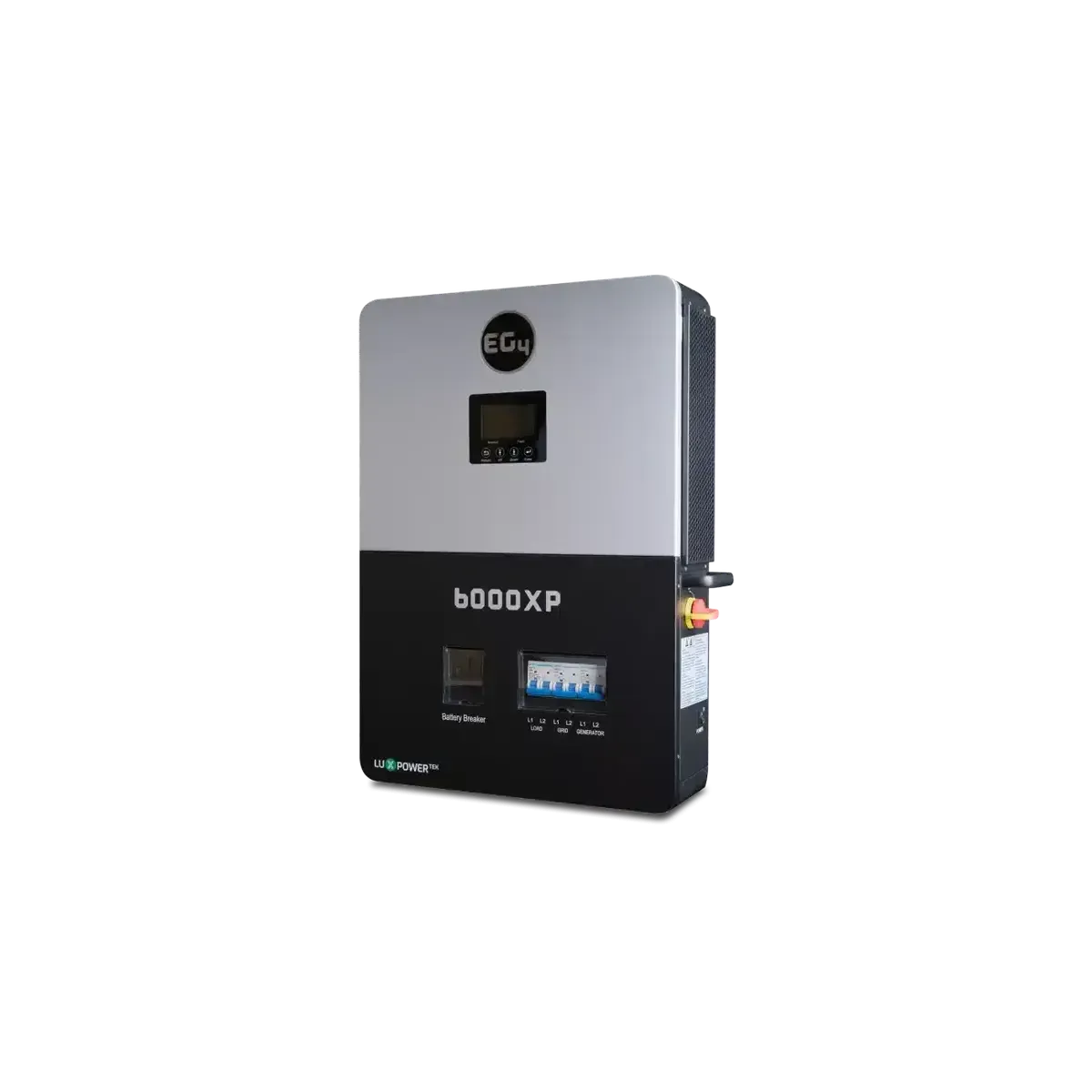Power inverter with 'EG4' branding on a white background