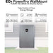 EG4 PowerPro WallMount All Weather Lithium Battery 48V 280AH - EG4LIFPOW4-48V280A is mounted outdoors, emphasizing its 14.3kWh capacity and weather-resistant build