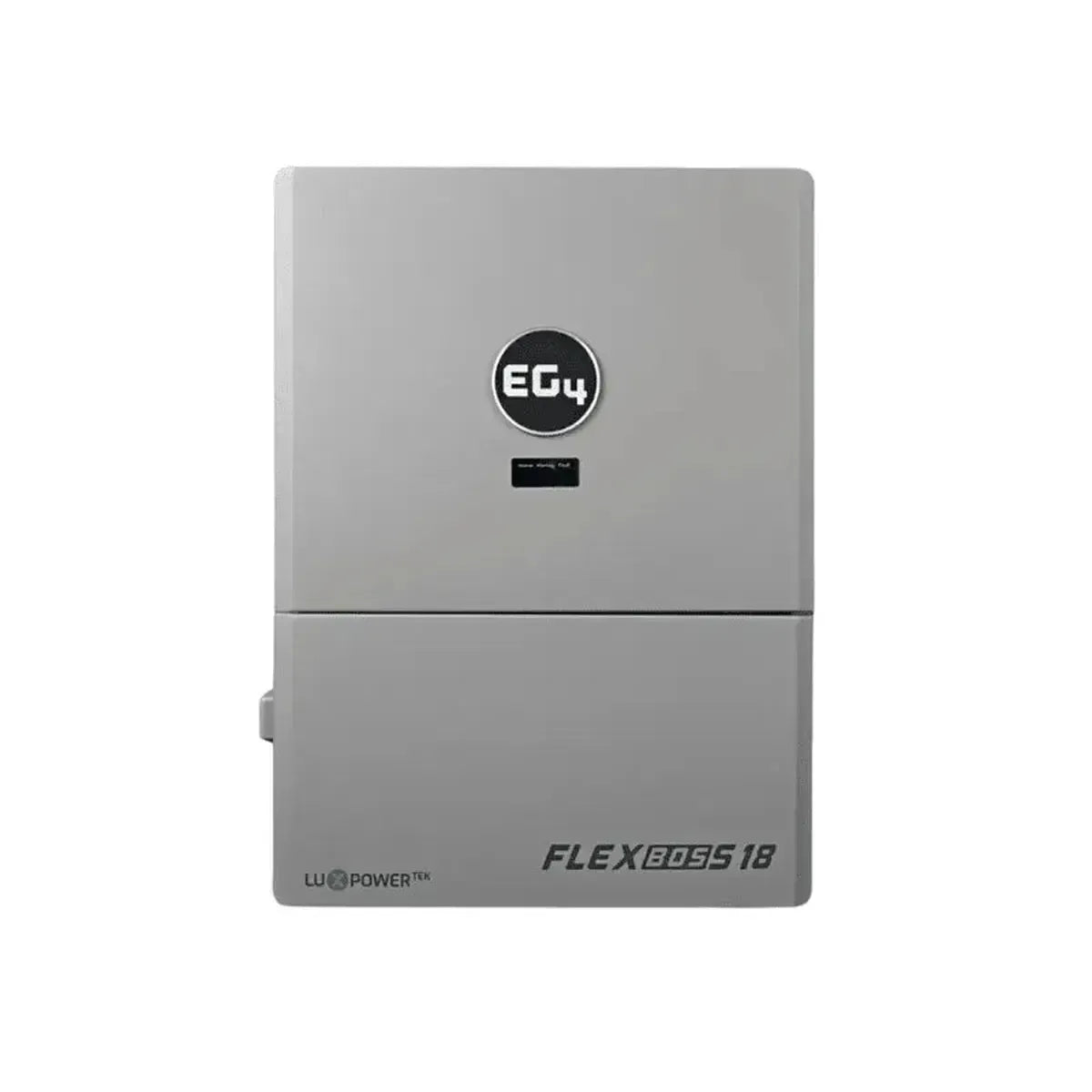 Gray electronic device with 'EG4' and 'FlexBoss 18' branding on a white background