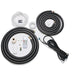Set of mini split wiring harnesses and connectors on a white background