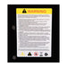 A close-up of EG4 LL-S Lithium Battery 48V 100AH (Server Rack Battery w LCD) - EG4-LL-S48-100 shows its warning label with safety instructions