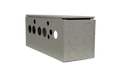EG4 PowerPro Conduit Box side and rear view displaying cut out holes for wiring