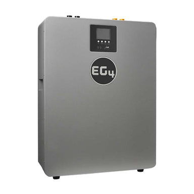 Right-angled view of EG4 WallMount Indoor All Weather Lithium Battery 48V 100AH - EG4LIFPOW4WM-48V100A, emphasizing its curved edges and sturdy frame