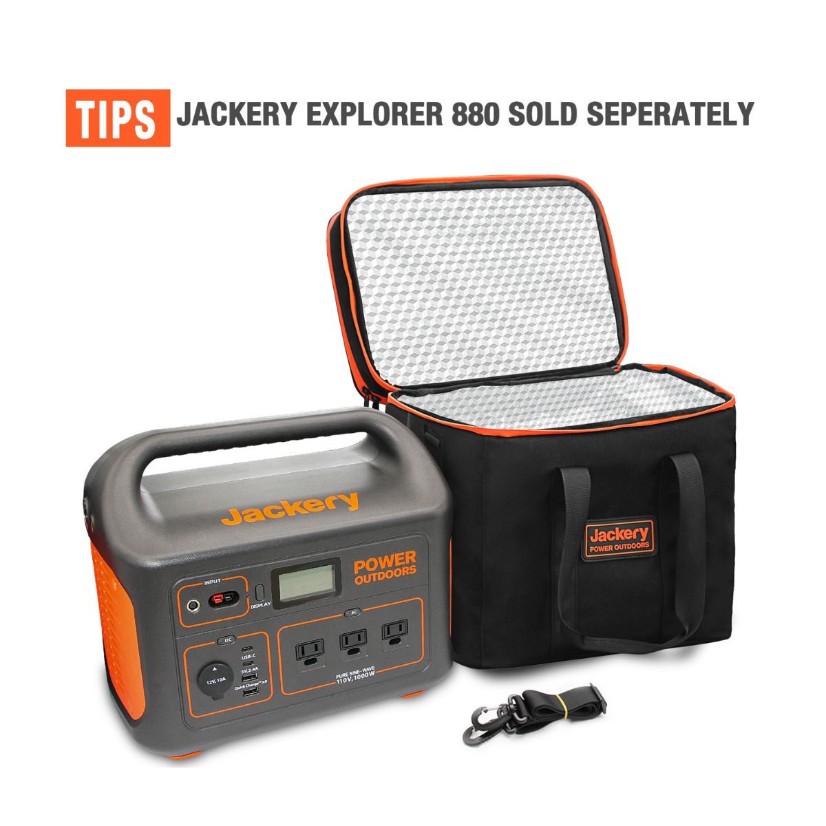 Jackery Power Large Carrying Case sold separately from Jackery Explorer 880/1000