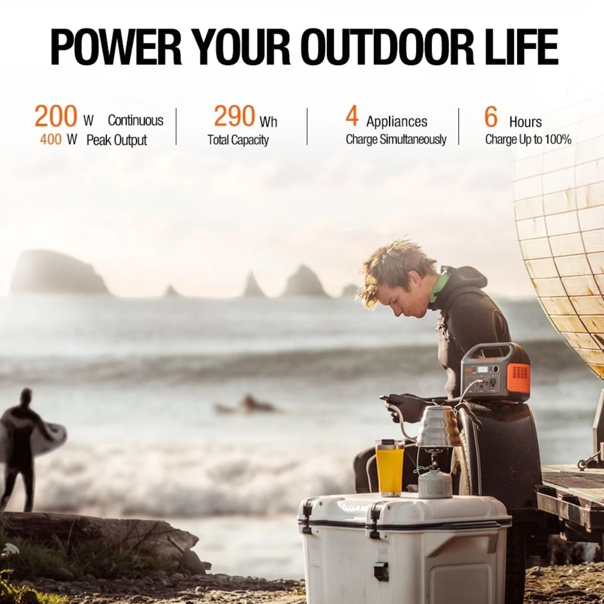 Jackery Explorer 290 Portable Power Station featuring its power capacity features