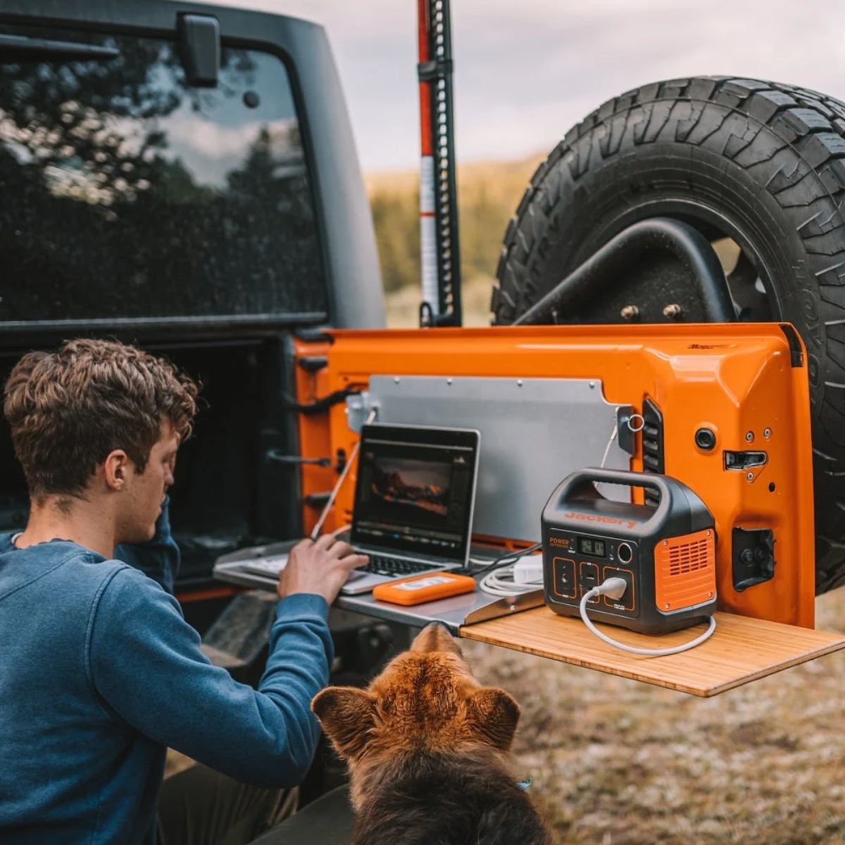 Jackery Explorer 290 Portable Power Station powering remote works anywhere