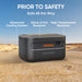 Jackery Battery Pack 1000 Plus displaying its safety features such as advanced cooling system, shock & fire resistant and high temperature resistant