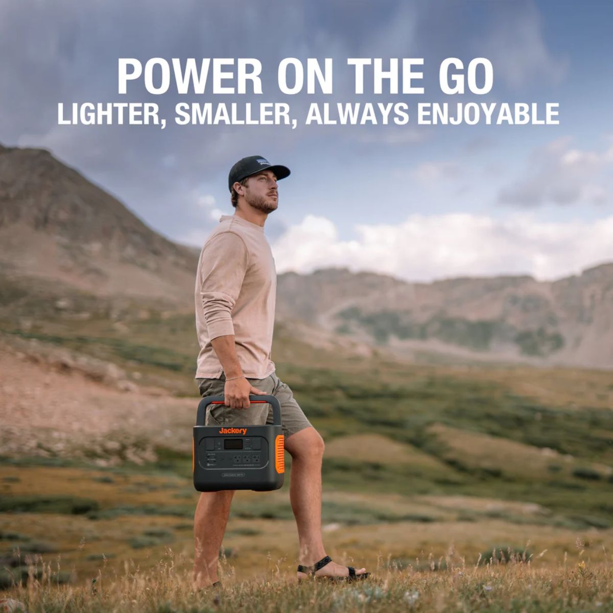 Jackery JE-1000B Explorer 1000 Pro Portable Power Station displaying its compact and lightweight build for power on the go anywhere