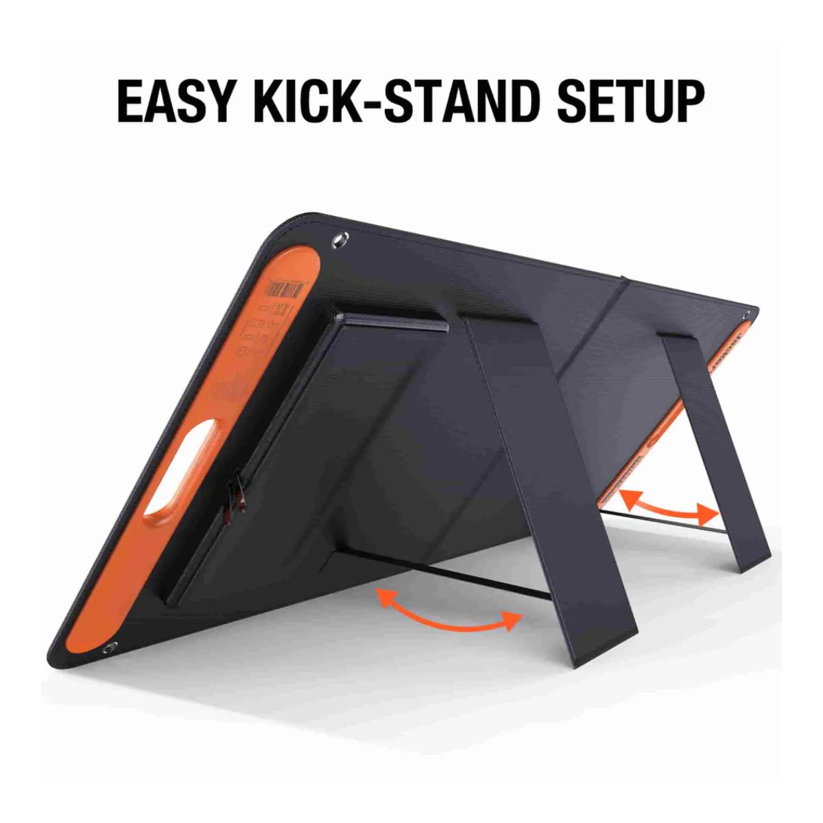 Jackery JS-100C SolarSaga 100W Solar Panel displaying its easy kick-stand setup