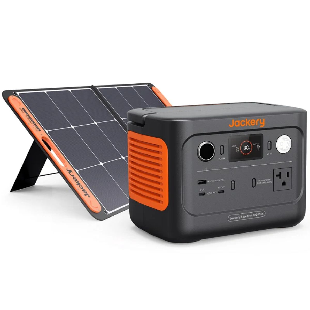 Jackery JSG-0304B Solar Generator 300 Plus with 100W SolarSaga solar panel