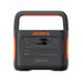 Jackery Explorer 1000 Pro Portable Power Station displaying compact and durable build with its black and orange color scheme. Also, with its multiple output ports, car port and LCD screen