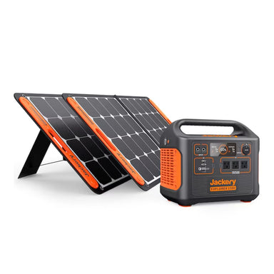 Jackery Solar Generator 1500 Pro displaying its Explorer 1500 Portable Power Station and 2 x SolarSaga 100W Solar Panel Combo