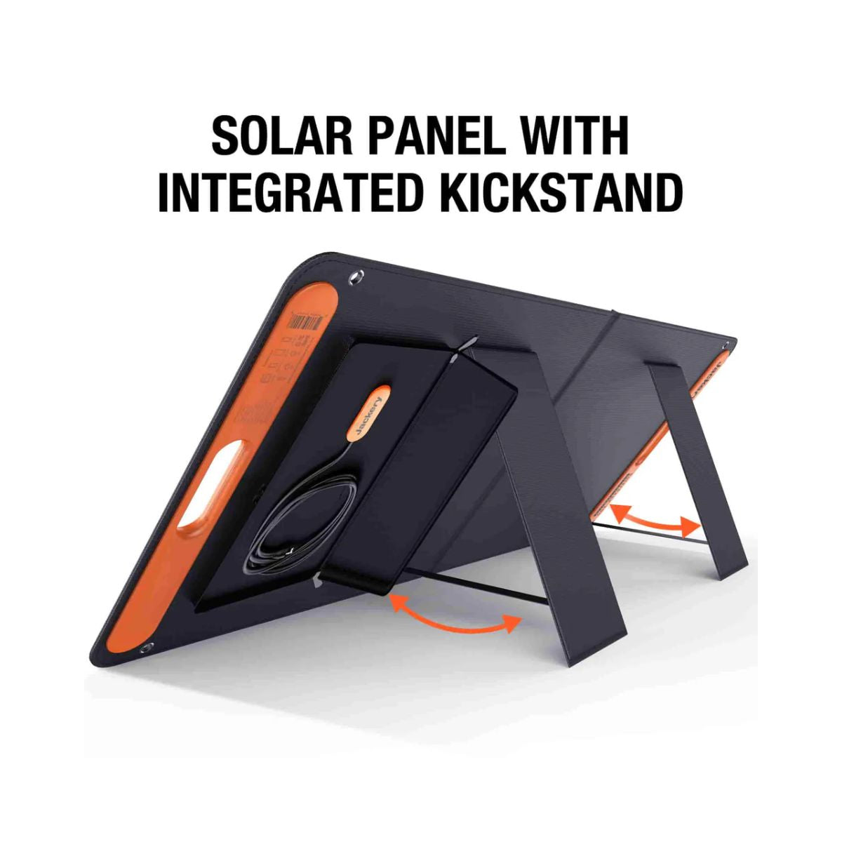 Jackery SolarSaga 100W Solar Panels displaying its durable integrated kickstand