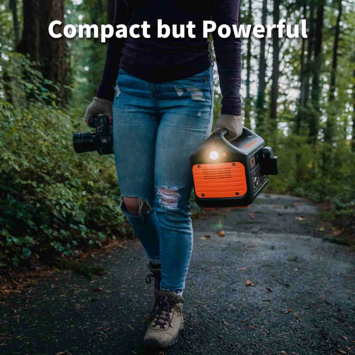 Jackery Explorer 500 Portable Power Station displaying its compact and powerful build