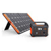 Jackery Solar Generator 550 displaying its Explorer 550 Portable Power Station and SolarSaga 100W Solar Panel Combo