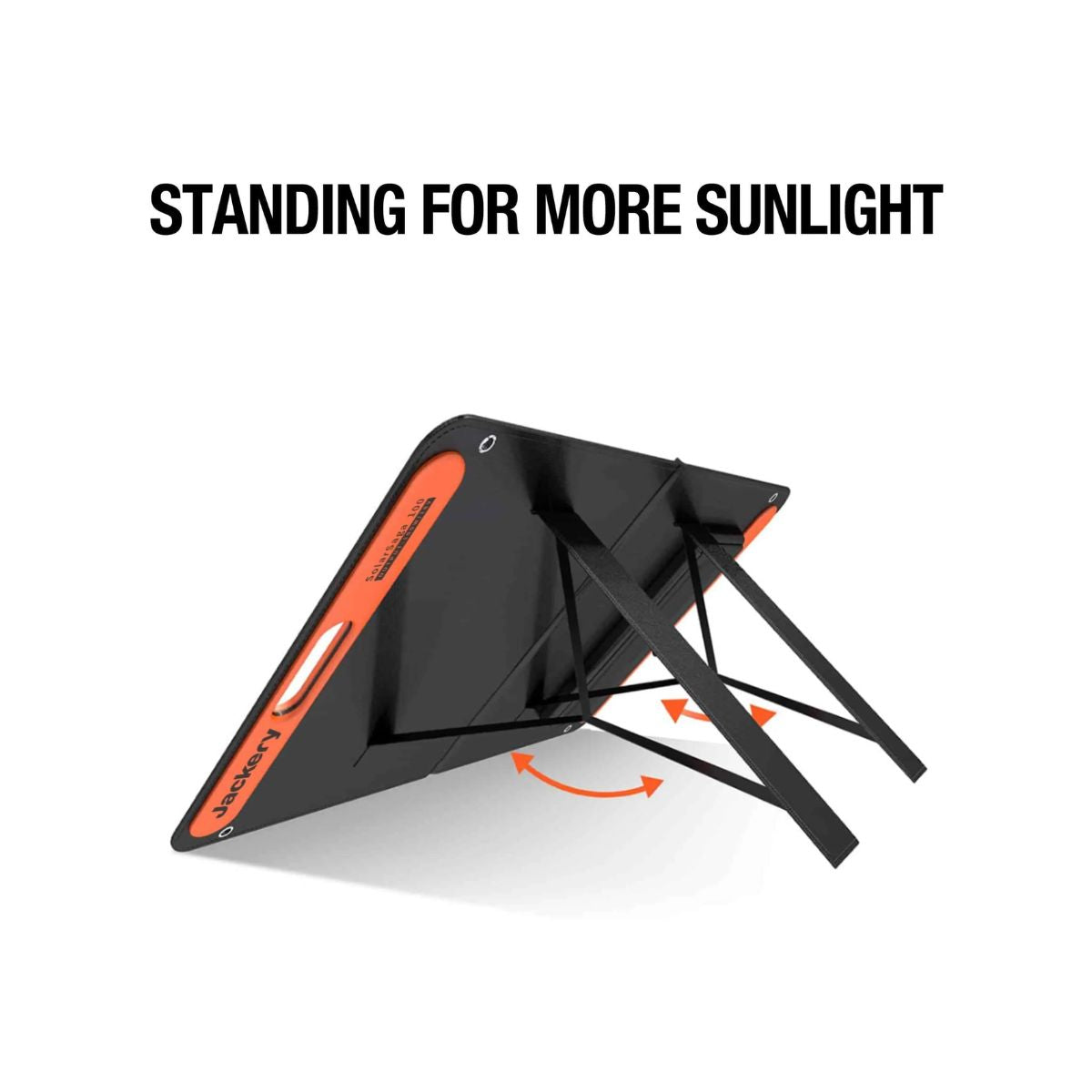 Jackery JS-100C SolarSaga 100W Solar Panel displaying its easy kick-stand setup