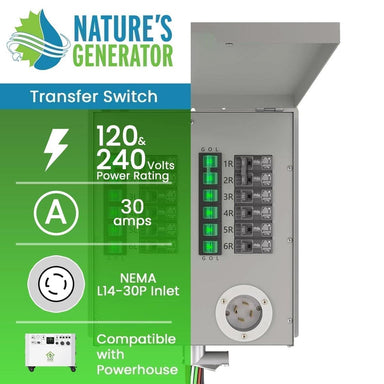 Refurbished - Nature's Generator 12-Circuit 120/240V 30A Non-Automatic Power Transfer Switch-1
