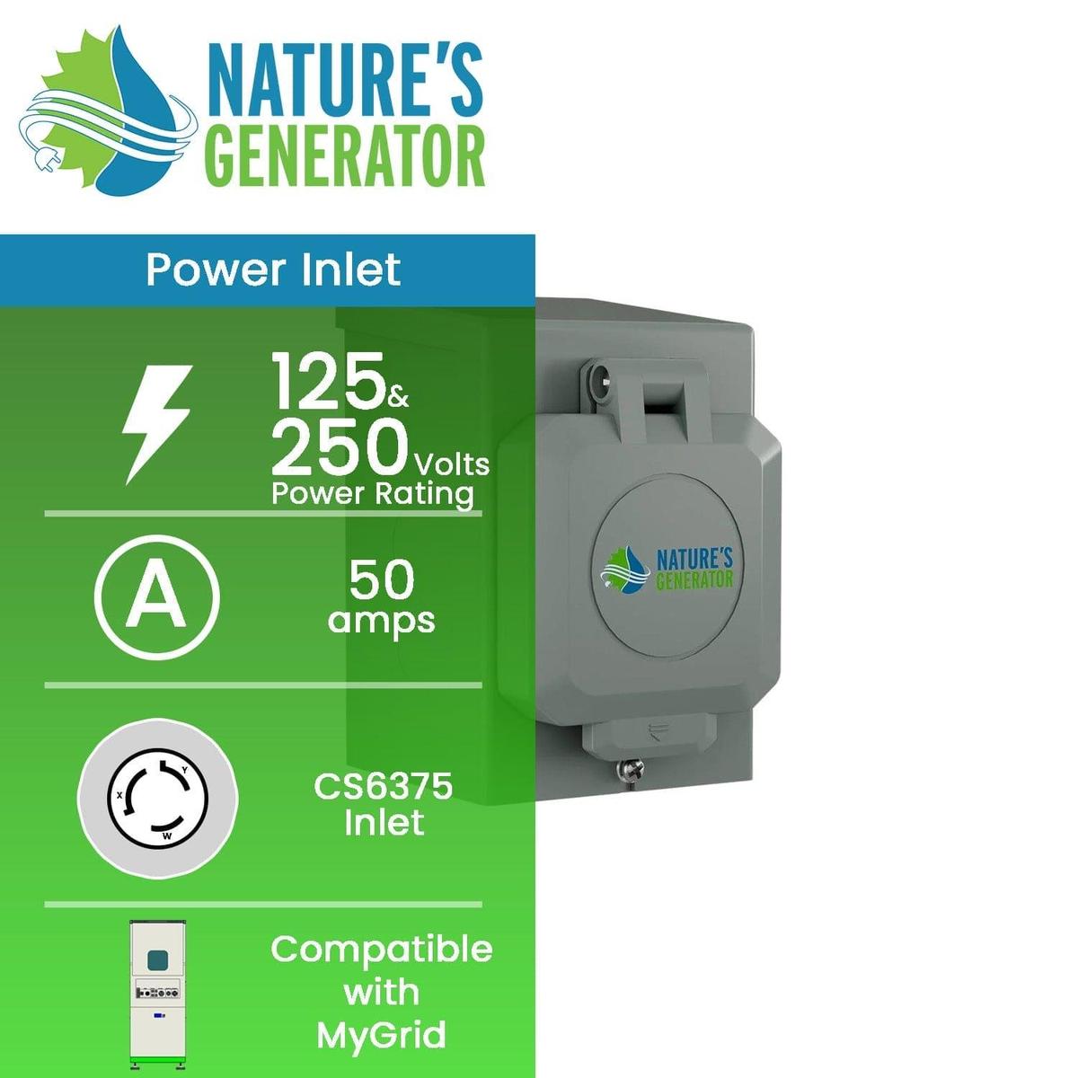 Nature's Generator 50A Power Inlet Box-1