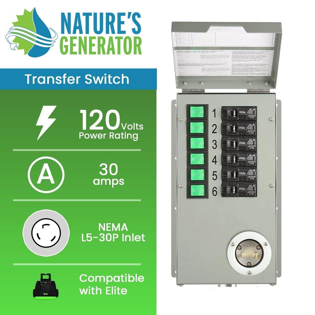 Nature's Generator Power Transfer Switch Kit - Elite-2