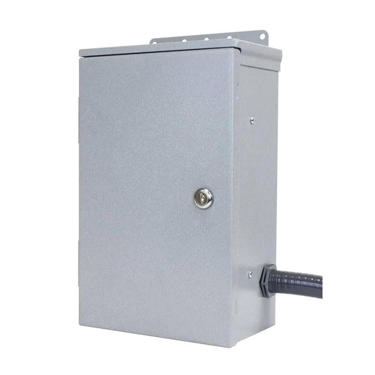 Secure outdoor transfer switch by Reliance, designed for seamless integration with portable generators and quality generator systems.