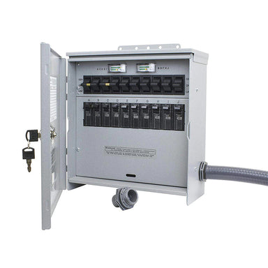 High-quality Reliance R510A outdoor transfer switch for portable generators, a reliable generator accessory for safe power management.